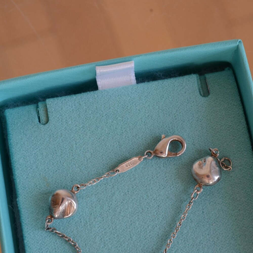 925 Sterling Silver 5 Bean Bracelet - Picture 6 of 8